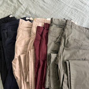 LOT of (7) pairs of men's H&M slim fit chinos size 36"